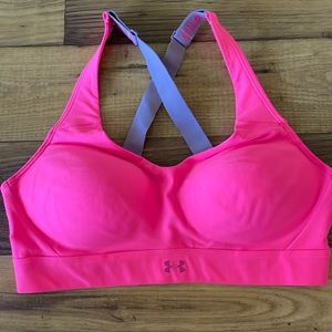 Under Armour Hot pink High Support Sports Bra